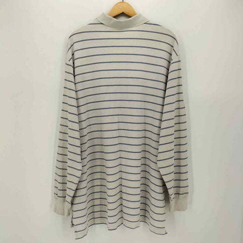 ポロバイラルフローレン Polo by RALPH LAUREN 90s ポニー刺繍 ペルー製 ピマコットン ボーダー L/S ポロシャツ 長袖 プルオーバー メンズ import:XXL